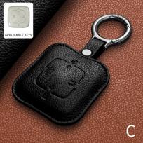 For Zeekr 001 X 7X 007 007GT 009 4 Buttons Leather Car Remote Key Case Cover Key Protector Fob Holder Shell Keychain Accessories
