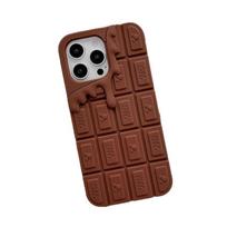 Stylish Melting Chocolate Silicone Case for iPhone 14/15/16 Pro 11