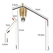 1 Pcs 20/30/40/50g Fishing Lure Cage With Line Hooks 20G-50G Length 47CM Fish Bait Feeder Basket Holder Fishing Accessories