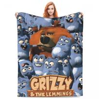 Grizzy Et Les Lemmings Blanket Coral Fleece Plush Summer Air Conditioning Breathable Ultra-Soft Throw Blanket for Sofa Bedroom Size: 75*100cm, Weight: 230 GSM