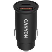 Canyon Ładowarka Samoch. C-20-03 Pd30W Qc3.0 Usb-C Usb-A Czarna juoda