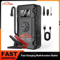 Car Jump Starter Outdoor Portable Power Supply Multifunctional Vehicle Starting Device 6000mAh black