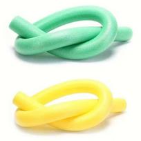 2-Pack Pool Noodles 60mm 1500mm for Swimming and Activities - Yellow and Green One Size žalia