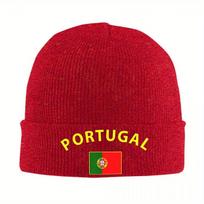 Portuguese Flag Bonnet Hats Beanie Hats Graphic Knit Hat Winter YK Cool Unisex Women Hippie Thermal Elastic Cap
