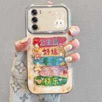 Silicone Phone Case OPPO Reno 12 11 Pro With Lanyard Stand Anti-Drop Full Cover Cartoon Style OPPO Reno 12