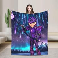 Trollhunters Tales Of Arcadia Blanket Travel Flannel Throw Blanket For Couch Chair Sofa Bed Super Soft Quality Bedspread Gift Size: 75*100cm, Weight: 230 GSM