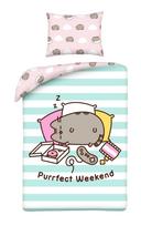Cotton bedding 160x200 Pusheen kitten for children