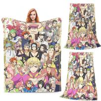 Anime JOJO HD ART Blankets Soft Warm Flannel Throw Blanket Plush for Bed Living room Picnic Travel Home Sofa Size: 75*100cm, Weight: 230 GSM