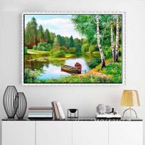 5D Diy Diamond Painting Suburban Spring scenery Cross Stitch Set Full Diamond Embroidery Mosaic Art Picture of Rhinestones Decor Gift Full Round 20x30cm