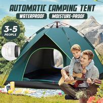 3-5 People Large Tent Quick Setup Family Tent Outdoor Waterproof Protection Camping Hiking Foldable Folding Tent 78.74in x 78.74in x 49.21in žalia