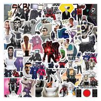 Skibidi Toilet Game Stickers: 50 Waterproof Graffiti Diary Decals