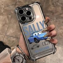 HOT Cars L-Lightning M-McQueen Plating Phone Case For Google Pixel 10 9 8 7 9a 8a 7a Pro XL 5G Anti Fall Airbag Pixel 7 Pro