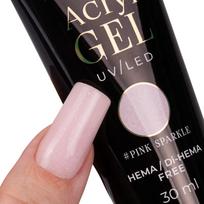 Akrylożel Polygel Żel Budujący Do Przedłużania Acrylgel Molly Nails Hema/Di-Hema Free Pink Sparkle 30 Ml