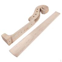 Unfinished Headstock Neck Maple w/ Fingerboard Fretboard Set for 4/4 Violin beige