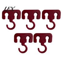 Camping Storage Hook Tent Rope Hook, Multifunction Outdoor Secure Fit Durable Hiking Accessories, for Ropes Clotheslines Canopy Portable 5pcs raudona