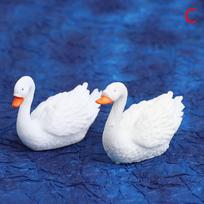 2 vnt. Mini žąsies modelis, pasakų sodo ornamentai, pasidaryk pats mikro kraštovaizdis, namų dekoracija