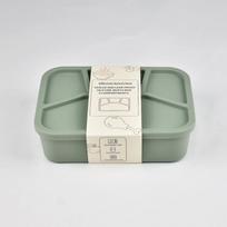 Silicone Bento Box Fourcompartments Reusable Silicone Lunch Box Thickened And Leak-Proof Food-Grade Divided Lunch Back To School A7