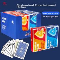 AAA Durable Playing Cards for Guandan, AAA Poker Cards for Entertainment, Durable Tabletop Game Cards, Blue And Green, 10 Decks, 8522