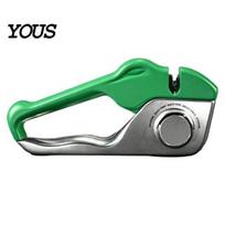 Heavy Duty Bread Knife Sharpener 5-Stage with Adjustable Rotary Slot, Professional Manual for Dull Versatile Blade Polisher Knives Scissors žalia