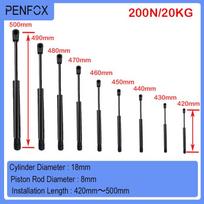 1PC 420-500mm 20kg/200N Gas Spring Universal Strut Bars Shock Absorber Hydraulic Lift Support Strut Bar RV Bed Car Machine 18-8-170-420