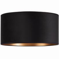 Round tornado lampshade 40 black-gold velvet