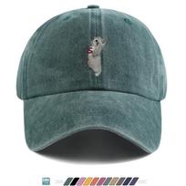 pc SilveryGray Kitten Looking Up Pattern with YES SIR Text Print Baseball Cap  Trendy Duckbill Hat Unisex Adjustable Hat 1pc