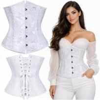Luvu gorset czarny wiązany modelujący talia osy wyszczuplający underbust m