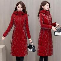 Winter Long Parkas for Women Overcoat Fashion Thick Warm Cotton Padded Coats Female Korean Style Winter Jackets Hooded S