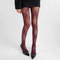 New Tights Women Sexy Lace Floral Thigh High Stockings Pantyhose Lingerie Hosiery Mesh Fishnet Stockings Lady Tights One Size