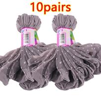 5-10Pairs Ultra-Thin Elastic Dot Silk Socks Female Women Summer Black Transparent Stocking Sexy Non-Slip Lace Short Boat Sock