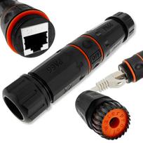 Złączka łącznik rj45 cat6 a cat5 ethernet ip68 hermetyczna wodoodporna