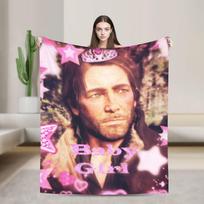 Arthur Morgan Red Dead Redemption Blanket Camping Flannel Bedding Throws For Couch Bed Warm Custom Quality Bedspread Size: 75*100cm, Weight: 230 GSM
