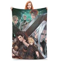 Final Fantasy VII Collage Home Final Fantasy 7 Game Blankets Throw Blanket for Couch Bedding Outdoor Throws Bedspread Quilt Size: 75*100cm, Weight: 230 GSM