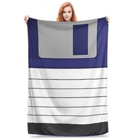 Floppy Disk Blanket Super Soft Flannel Sofa Throw Blanket for Home Bedroom Office Throws Bedspread Quilt Size: 75*100cm, Weight: 230 GSM