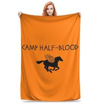 Camp Half-Blood - Percy Jackson Blanket Lightweight Fleece Sofa Throw Blanket for Couch Bedding Travel Throws Bedspread Quilt Size: 75*100cm, Weight: 230 GSM