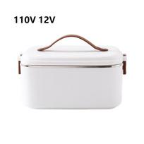 110V 220V 12V 1.8L Car Electric Heating Box Portable Stainless Steel Heating and Insulation Water Free Lunch Box Rice Cooker