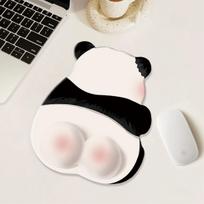 Panda rožinis pelės kilimėlis su riešo atrama - Mielas, neslystantis, aukštos klasės biuro aksesuaras