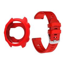Case+Strap Compatible for Garmin Forerunner 245/ 245 Music, 20mm Silicone Replacement Bands and Soft Silicone Protective Case
