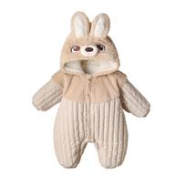 Children's Winter Hooded Rabbit Fleece Onesie - Thick Outdoor Baby Suit 80 CM