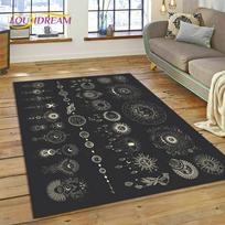 Saulės Mėnulio Mandala Magija Raganavimas Taro Kilimas Kilimėlis Namams Svetainei Miegamajam Sofai Durų Kilimėlis Dekoras, Plotinis Kilimas Neslystantis Grindų Kilimėlis 40x60cm(15x23in)