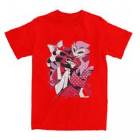 Funny Helluva Boss Cartoon T-Shirt for Men Crew Neck Cotton T Shirt Blitzo x Stolas Short Sleeve Tee Shirt Plus Size Clothing S