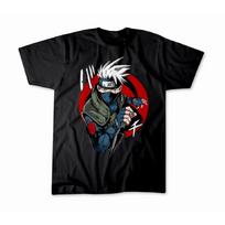 Anime Kakashi Hatake Naruto Men's Summer New Retro Fashion T-shirt Men and Women Japanese Anime S juoda