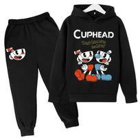 Kids Game Cuphead Hoodie Kids Hoodie Pants Two-piece Childrens Clothing Set Children Clothing Kids Hoodies 110
