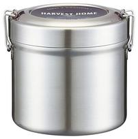 Skater Vacuum Insulated Stainless Steel Bento DX Basic STLB3DXAG-A Bowl-Shaped Box, 820ml, Ultra-Lightweight, Antibacterial,