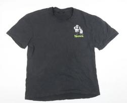 DreamWorks Shrek Black Graphic Men’s T-Shirt Size S Movie Print 4XL