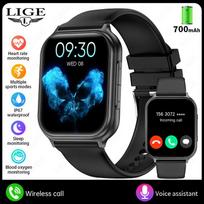 LIGE Naujas Bluetooth išmanusis laikrodis Lauko sportas Fitnesas Atsparus vandeniui Išmanioji apyrankė Dovana vyrams steel strap sidabras