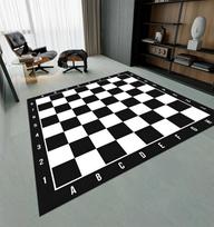 Chess Rug Game Room Decor Checkered Chessboard Design Living Room Bedroom Home Decoration Carpets 40X60CM
