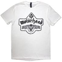 Motorhead Unisex T-Shirt: 50 Years Ace Wings Emblem (White) (Large) S