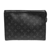 [Pre-Owned] Louis Vuitton Pochette Voyage MM 'Black Monogram Eclipse Canvas' - Good #18BO5WH ONE SIZE