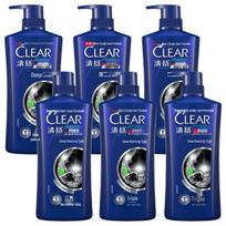 Clear Men Deep Cleanse Anti-Dandruff Shampoo with Activated Carbon, 6x650g Bulk Pack